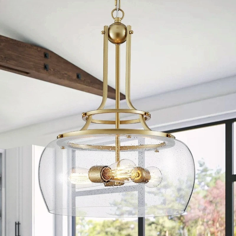 Italian Wrought Iron Transparent Glass Pendant Lights Minimalist Loft Cafe Suspension Chandeliers Restaurant Living Room Hotel view 4