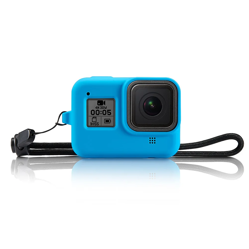 Gopro8เคสซิลิโคน9 10 11แขนเคสโทรศัพท์กันกระแทกกล้องโลหะเปลือยสำหรับสีดำสีน้ำเงินฮีโร่8 9 10 11