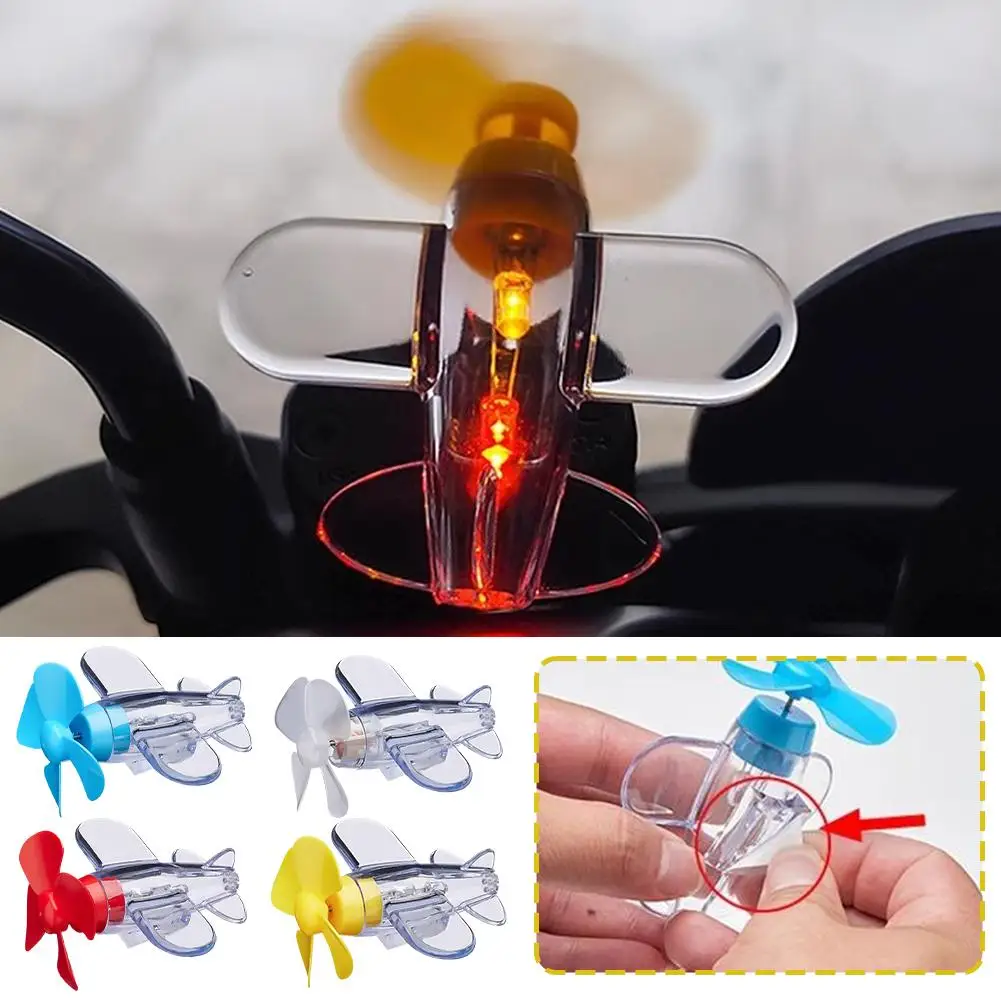 Electric Vehicle, Motorcycle, Wind Energy, Small Plane, Cars Lights, Car Wind Power Decoration Ornaments, LED Generation, C7B8