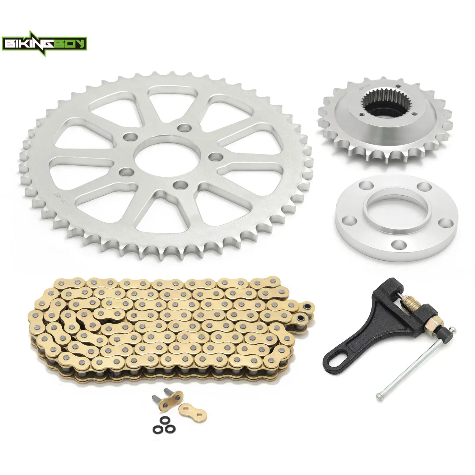 BIKINGBOY Sportster XL 883 1200 XLH XLC XLR XLS XLN Custom Low Iron Roadster Chain Drive Conversion Sprocket Flange Transmission