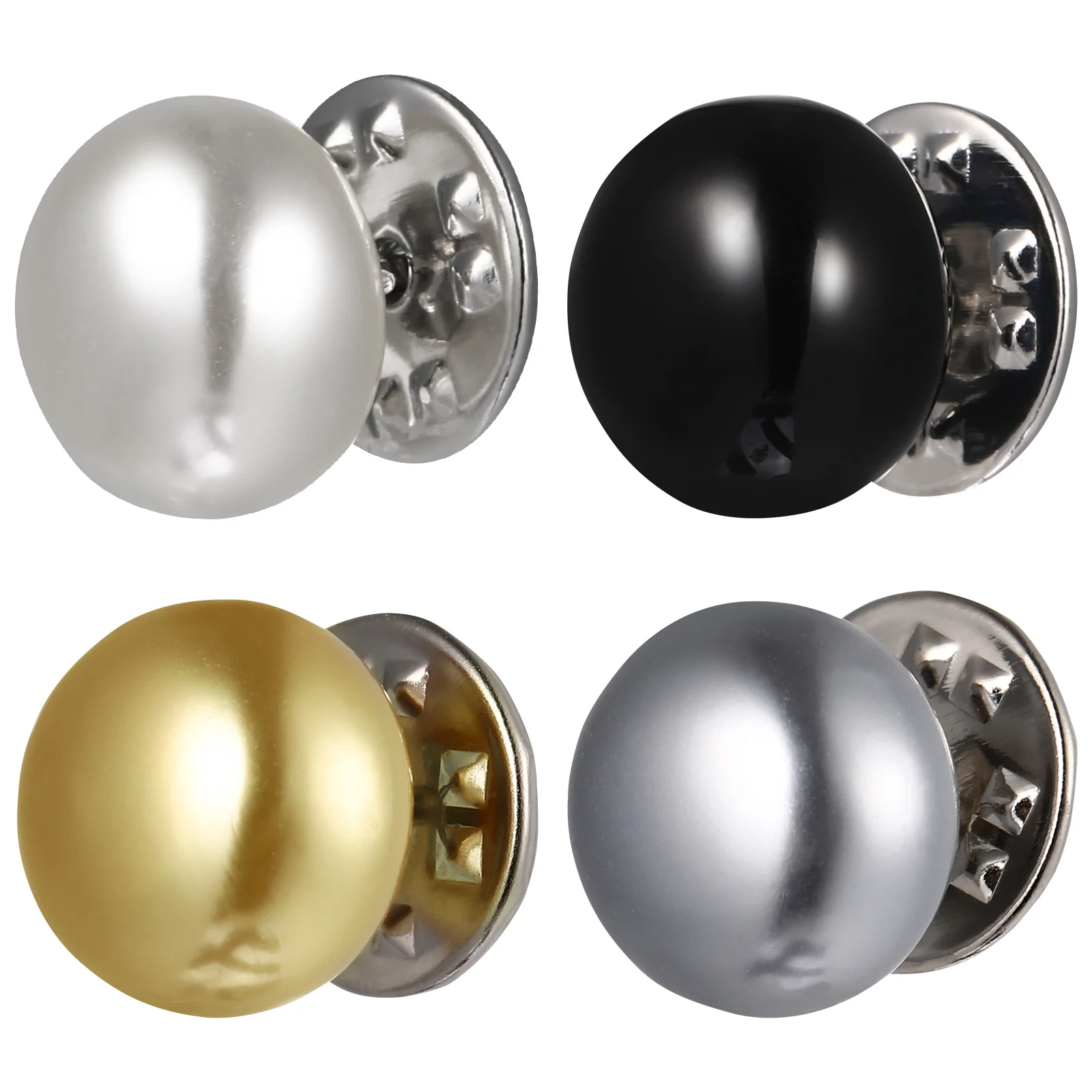 

20pcs No Buttons Instant Pearl Metal For Shirt Wedding Instant Button Banquet Decor Removable Button Replacement