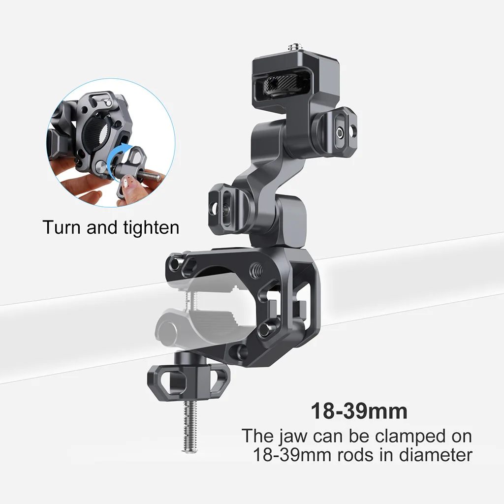 Silikon-Metall-Fahrrad-Actionkamera-Halterung mit Rutschfestem Lenkerbefestigungssystem 360° ° Drehbarer Halter für GoPro13 DJI Pocket 3/4 für Insta360 X5 Kamera – Detail 9