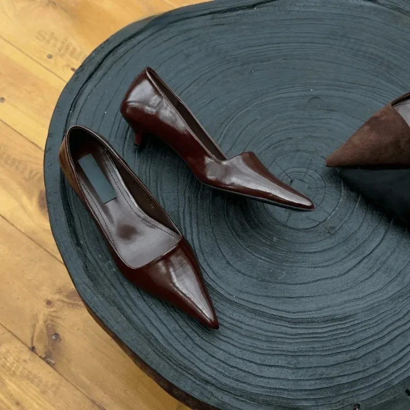 Women Pumps Sexy Suede Pointed Toes High Heels Fashion Office Stiletto Party Wedding Shoes Female Comfort Low Heel Women Shoes image 5