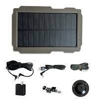 Hunting Camera Solar Panel 3000mAh Trail Camera Solar Charging Battery Panel with Rotating Mounting Bracket Outdoor Solar Panel