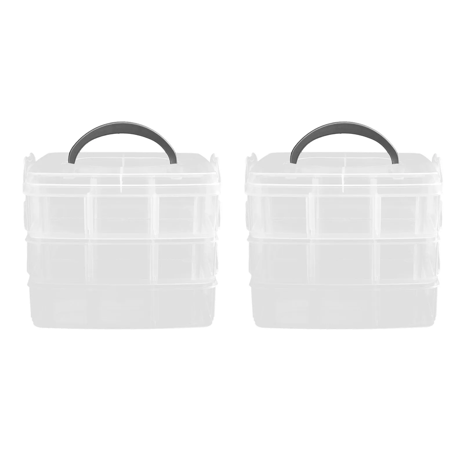 

Набор для маникюра из 2 предметов: трехслойный портативный контейнер для хранения инструментов для нейл-арта, вместительный кейс для лаков и клея