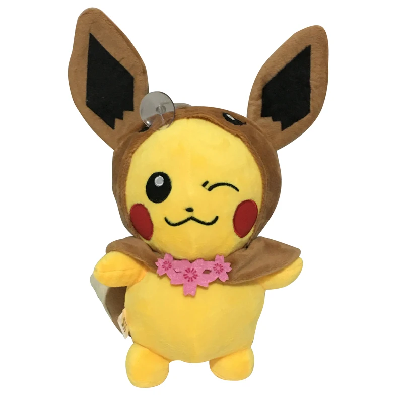 10pcs/lot 23cm TAKARA TOMY Pokemon Eevee Cosplay Pikachu Plush Toys Soft Stuffed Plush Toys Gifts for Kids