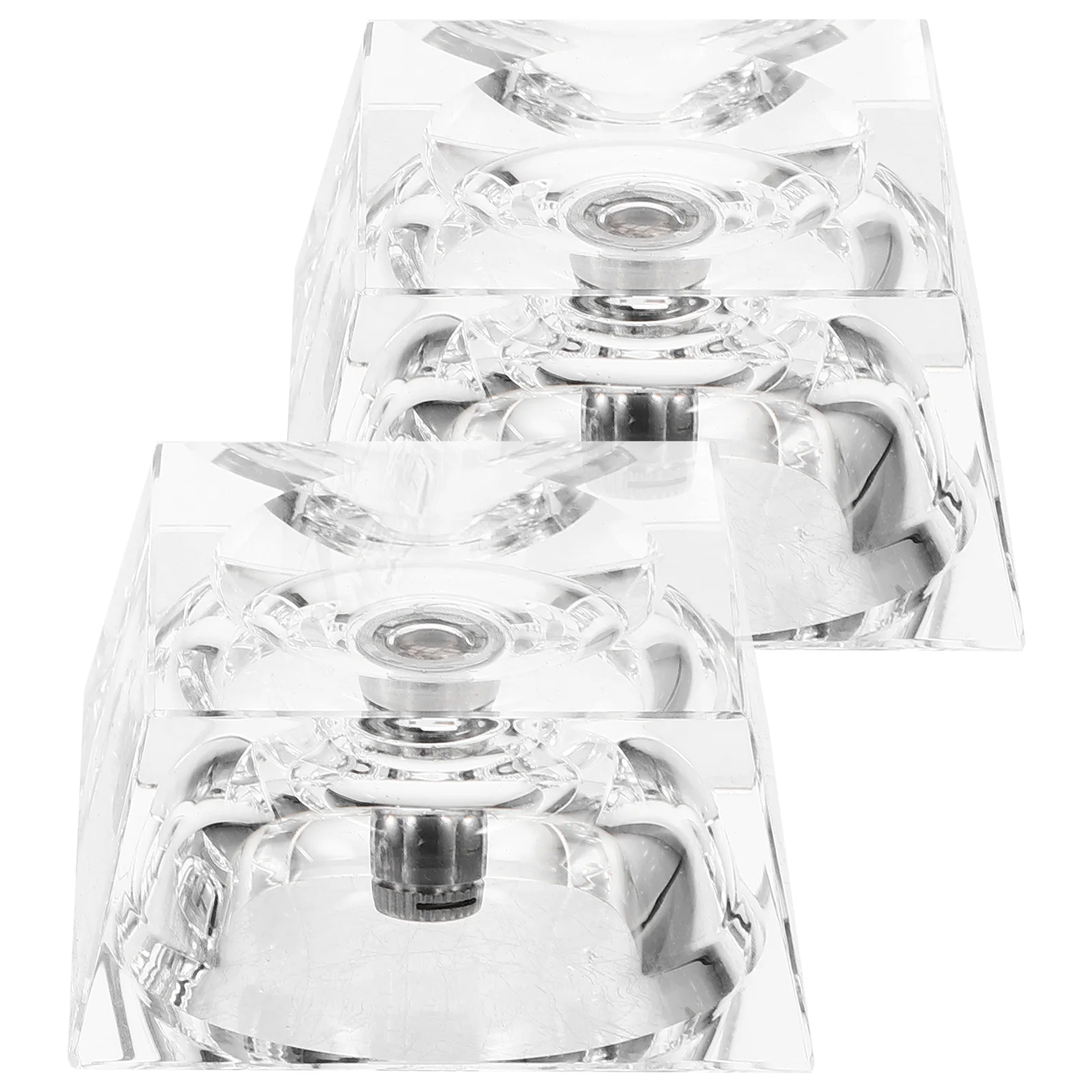 

2Pcs Crystal Lamp Holder LED Light Base for Display Home Decoration Glowing Lighting Stand SphereBracket Sturdy Reliable