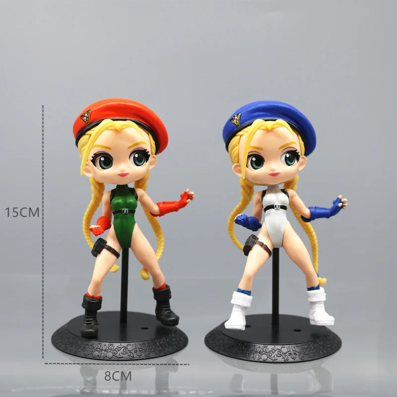 ストリートファイターアクションフィギュア,キャミーホワイト,チュンリ,PVC像,コレクタブルモデル人形,コレクタブルオーナメント,子供のおもちゃ,ギフト,4個
