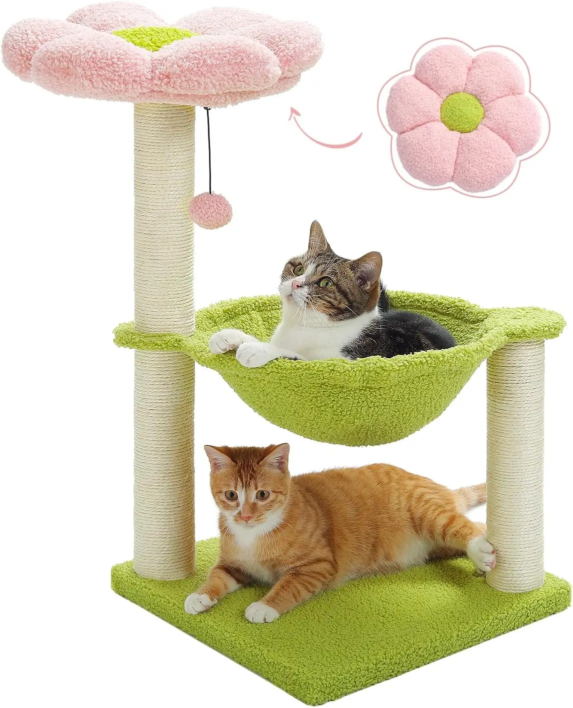 28" Pink Cat Tree W…
