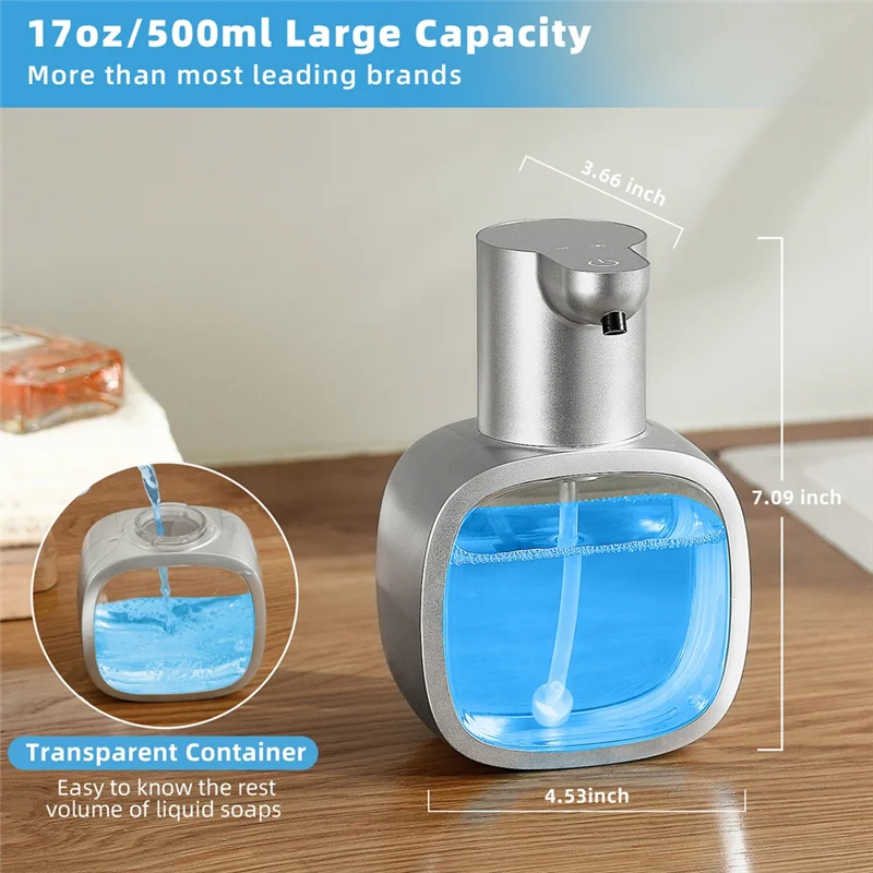 ABZV-mousse Machine à laver les mains intelligente distributeur de savon automatique mural 500Ml capteur d'induction Rechargeable liquide nouveau