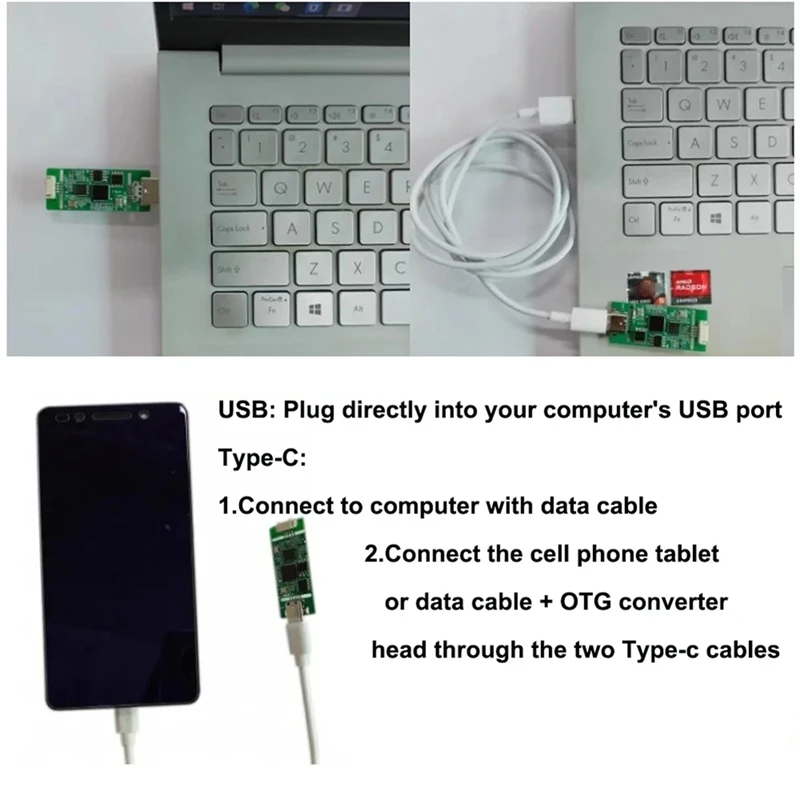 AHD to USB 캡처 아날로그 신호 디지털 USB 카메라 모듈, AHD to C 타입 모듈, UVC 무료 드라이브, 안드로이드용