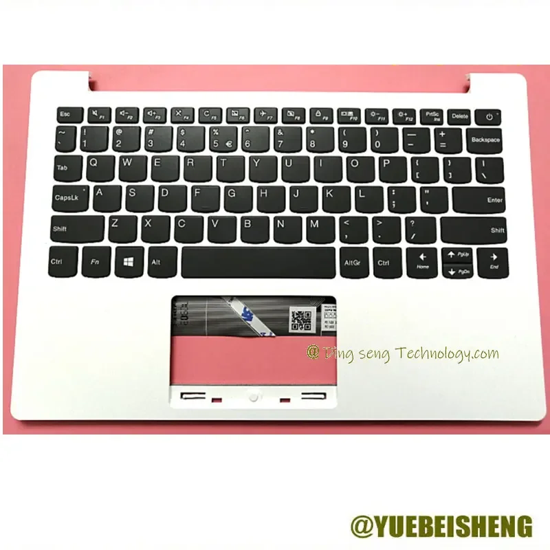 

YUEBEISHENG New For Lenovo IdeaPad 120S-11 120S-11IAP palmrest US keyboard upper cover upper case 5CB0P23921 ,white