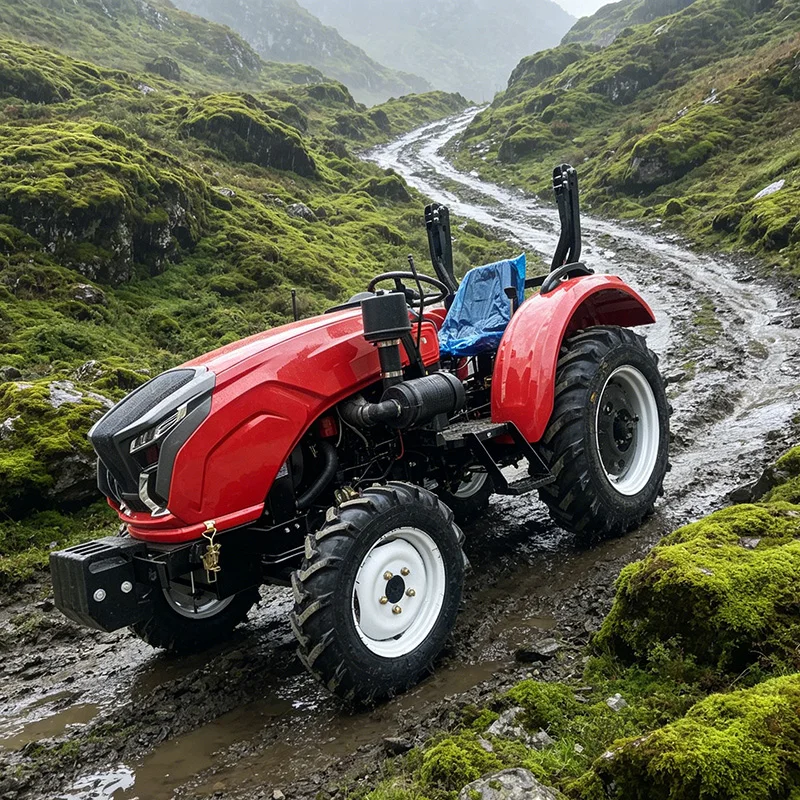 Customized Labor Saving Wheel Rotary Tiller, Wheel Cultivator & Four Wheel Tractor for Efficient Farm Work