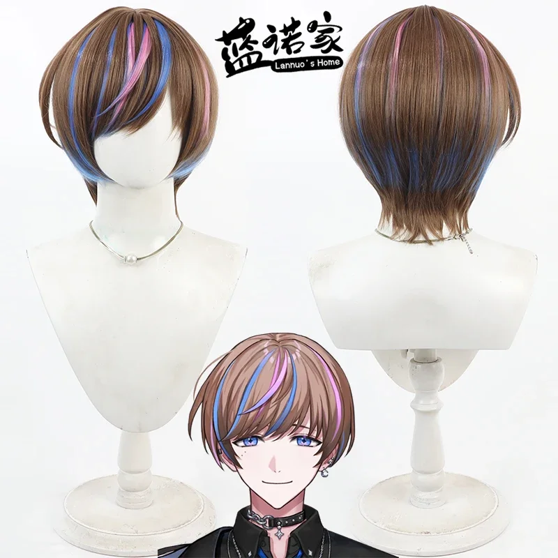 

NIJISANJI Virtual YouTube Seible Косплей Парик Хэллоуин Вечеринка Опора Синтетические волосы Термостойкое волокно + Кепка для парика