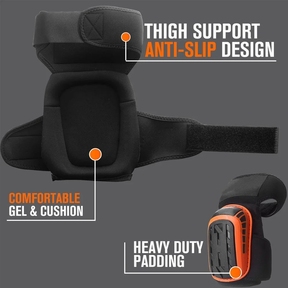 Professional Knee Pads Heavy Duty EVA Foam Padding with Comfortable Gel Cushion and Adjustable Straps Work Gardning Knee Pad