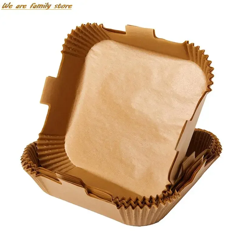 50 Pçs/lote Descartável 24 CENTÍMETROS Liner de Papel Vegetal Anti-Aderente Fritadeira Ar Óleo-Prova Food Grade Papel De Pergaminho de Papel Accesorios