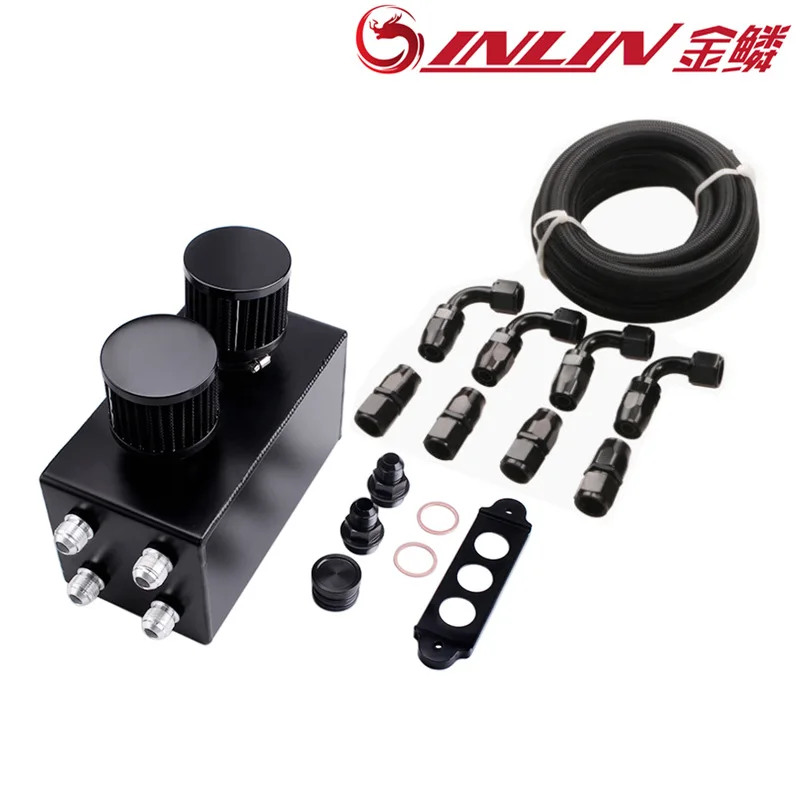 

Car modification, aluminum engine oil pot, oil pot kit 4 connectors 2 air filter slots Intergra EK