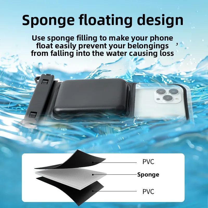 

Плавающая водонепроницаемая сумка для мобильного телефона, полный вид, подводная прозрачная сумка для мобильного телефона для плавания, чехол для Iphone 15,