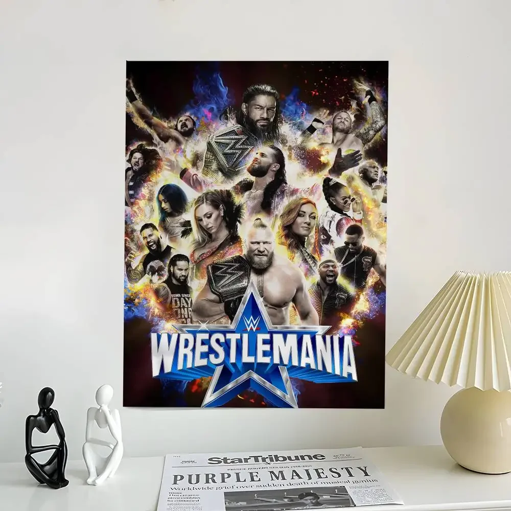 WWE WrestleMania Cartoon Tapestry Hippie Flower Wall Carpets Dorm Decor Art Home Decor