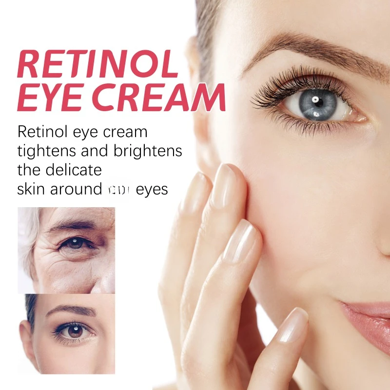 Crema de ojos con Retinol, antiarrugas, líneas finas, elimina las ojeras, elimina la hinchazón, blanquea la piel de los ojos, CUIDADO HIDRATANTE