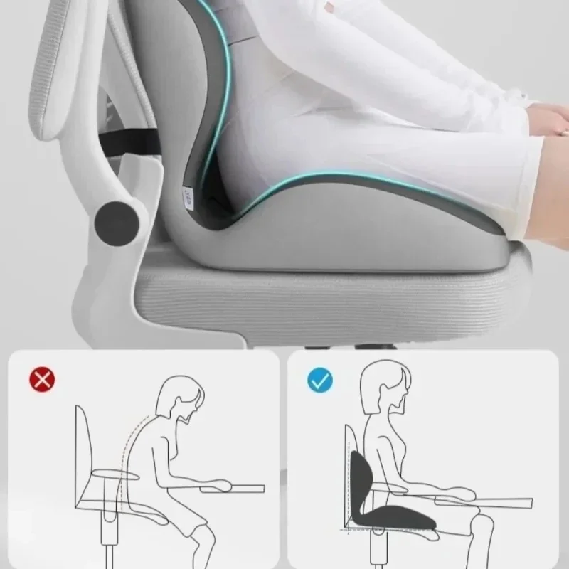 Seat Cushion for Office Chair Ergonomic Memory Foam Seat Cushion with Back Support for Stress Relief Lumbar Support Car Office
