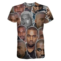 New Kanye West 3D Print T-Shirts Men Women Fashion Streetwear Oversized Short Sleeve T Shirt Hip Hop Male Tees Tops Man Clothing