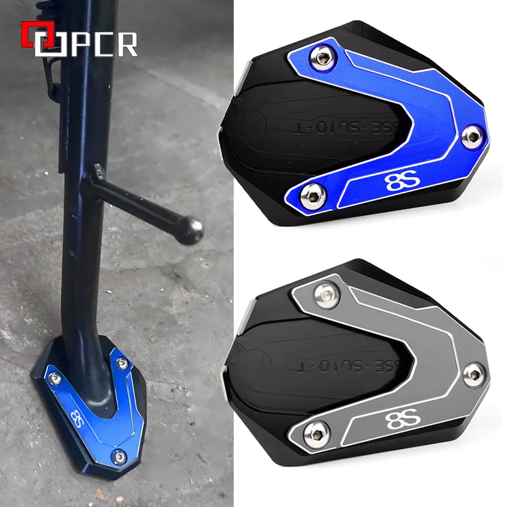 For Suzuki GSX-8S GSX8S 2023 2024 GSX 8S Motorcycle Accessories CNC Side Stand Pad Kickstand Enlarger Support Extension