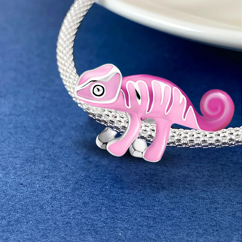 925 Sterling Silver Lizard Seahorse Sausage Dog Luminous Charm Bead Fit Diy Bracelet Bangle Making Gift of High Quality Jewelry