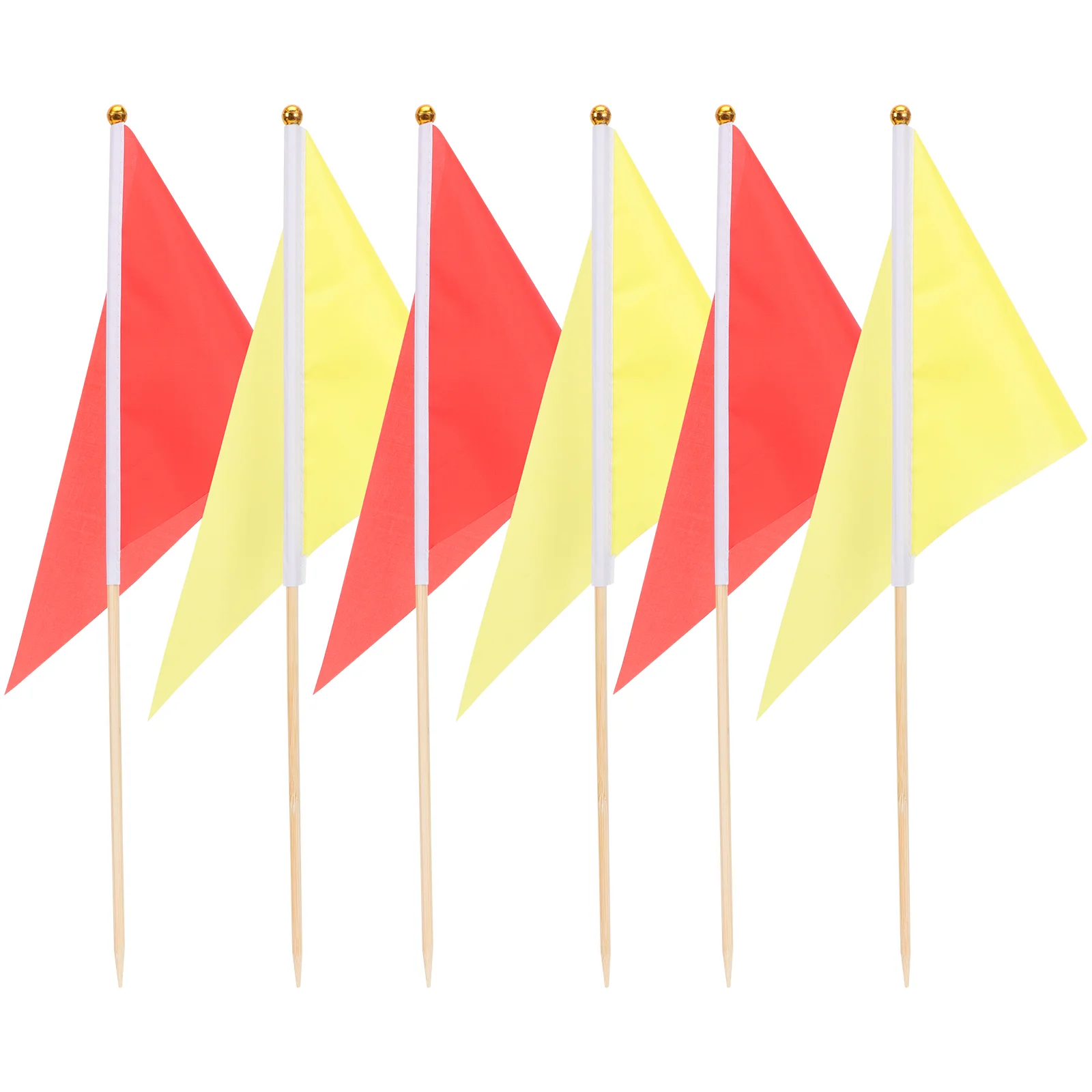 10 Pcs Utility Marking Flags Triangle Bunting Football Lawn Marker Golf Hole Polyester