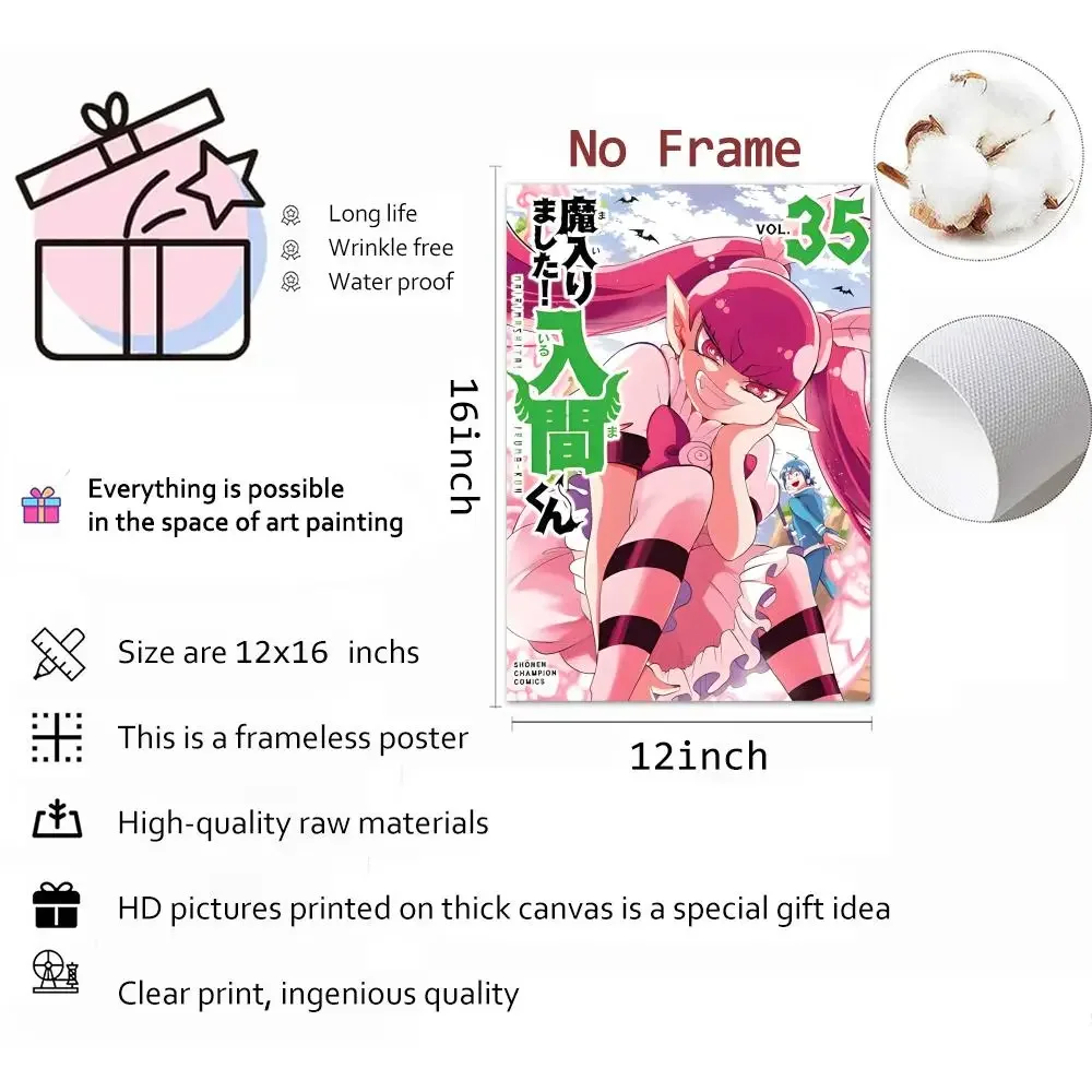 Welcome To Demon School! Iruma-kun Painting Calligraphy Canvas Wall Art Mural Living Room Canvas Decor Gifts
