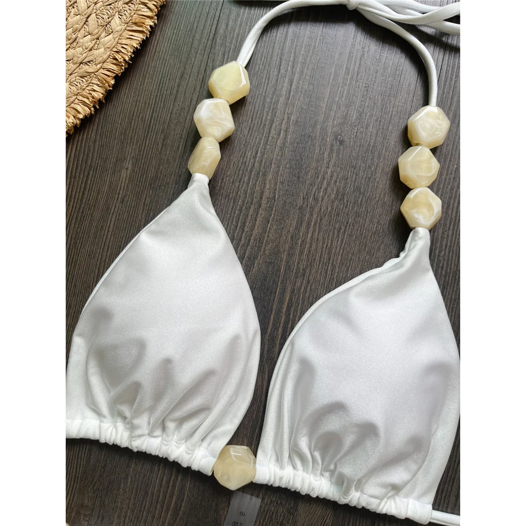 Halter High Leg Cut Bikini Damen Bademode Zweiteiliger Bikini-Set Mini-Tanga Gepolsterter Badeanzug Badebekleidung V7320 – Detail 14