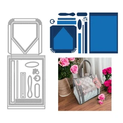 2024 New 3D Mini Purses Doctors Bag Cutting Dies Scrapbooking Decoration Accessories Paper Making Frame Card Craft