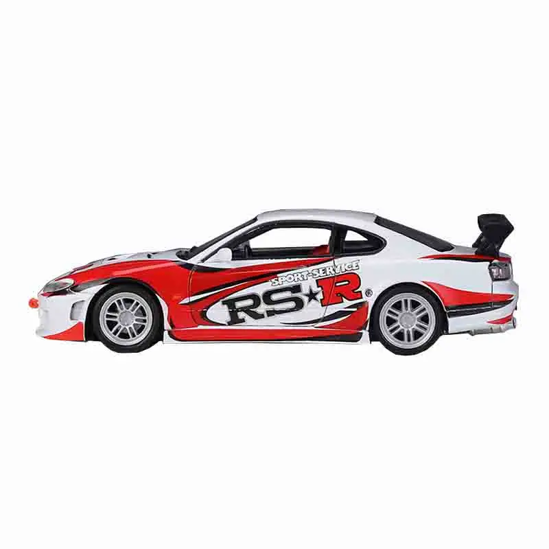 

Welly 1:24 Nissan Silvia S15 RSR, модель спортивного автомобиля из сплава, литье под давлением, металлический трек, гоночный автомобиль, модель автомобиля, имитация детских игрушек, подарок