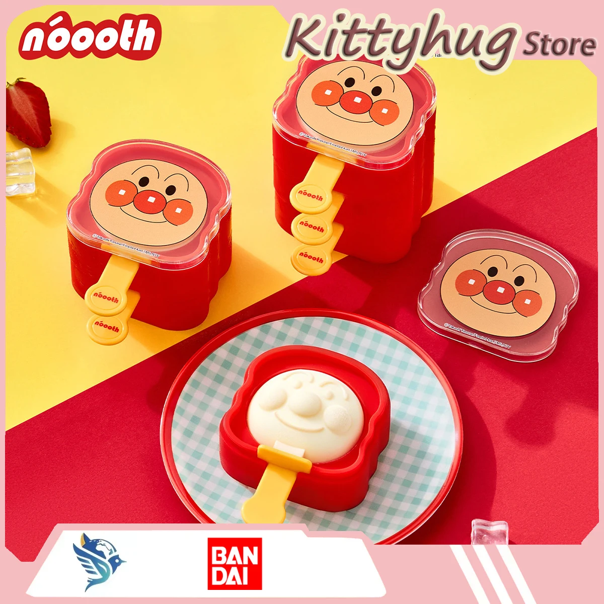 Moule à crème glacée Bandai Anpanman, moule à crème glacée en gel de silice pour la maison, articles mignons et attrayants