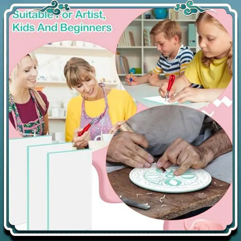 Rubber Stamp Engraving Blocks Soft Linoleum Blocks For Stamping Soft Rubber Crafts And Diys Durable Easy To Use