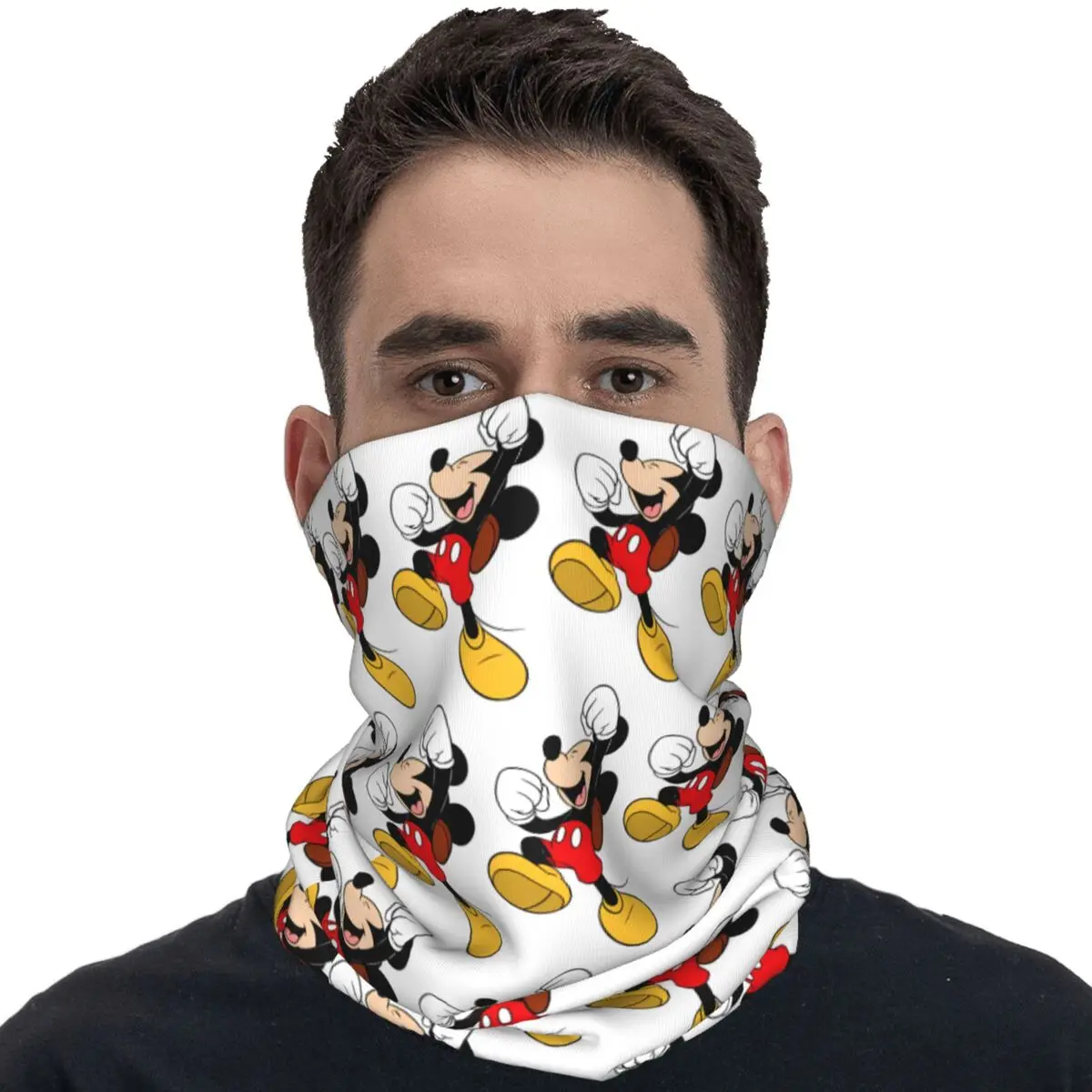 Balaclava para esportes ao ar livre, feliz meckey mouse, máscara de ciclismo, capa de pescoço, máscara tática, diversão, equitação, pesca, cachecóis de proteção