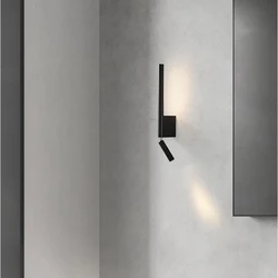 Bedside wall lamp 330 degree rotation adjustable wall lamp reading light with switch minimalist Nordic hotel room master bedroom