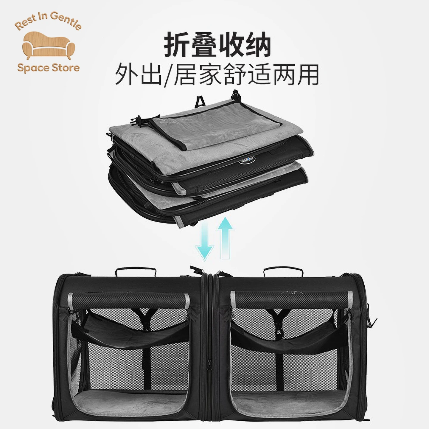 litter Small dog dog cage Pet out  cage Long distance car seat Portable cat bag Cat tent