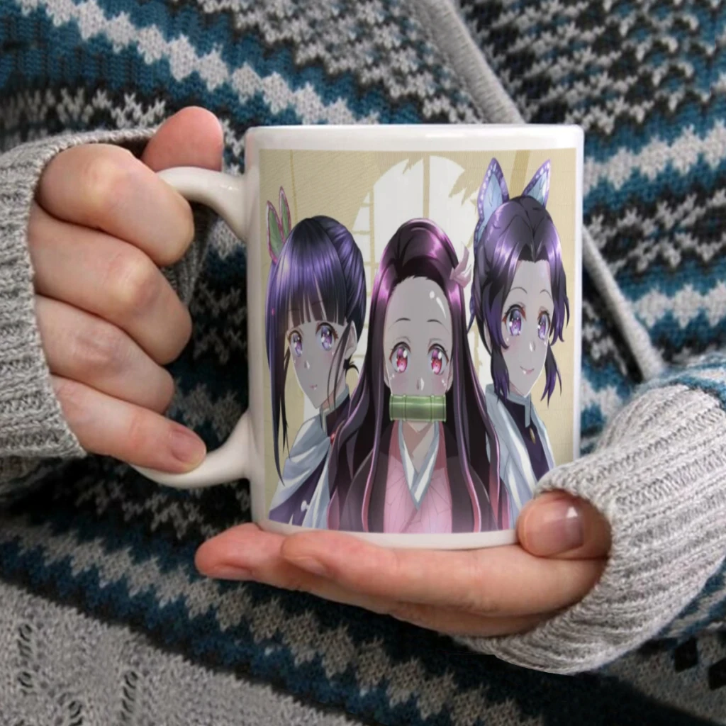 Ghost Killing Blade Tanjiro 11oz Ceramic Mug Perfect for Coffee Tea Double Sided Design for Unique Gift Idea