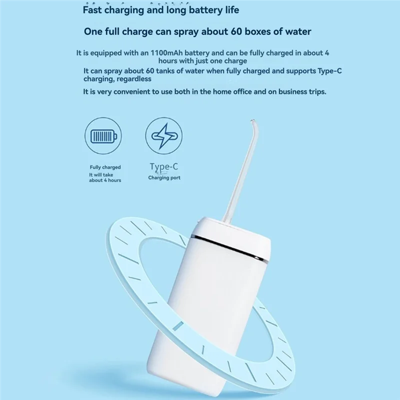 A02V-가정 및 여행용 칫솔 초음파 워터 펄스 칫솔 기술- 치아 청소 강화를 위한 구강 세정기