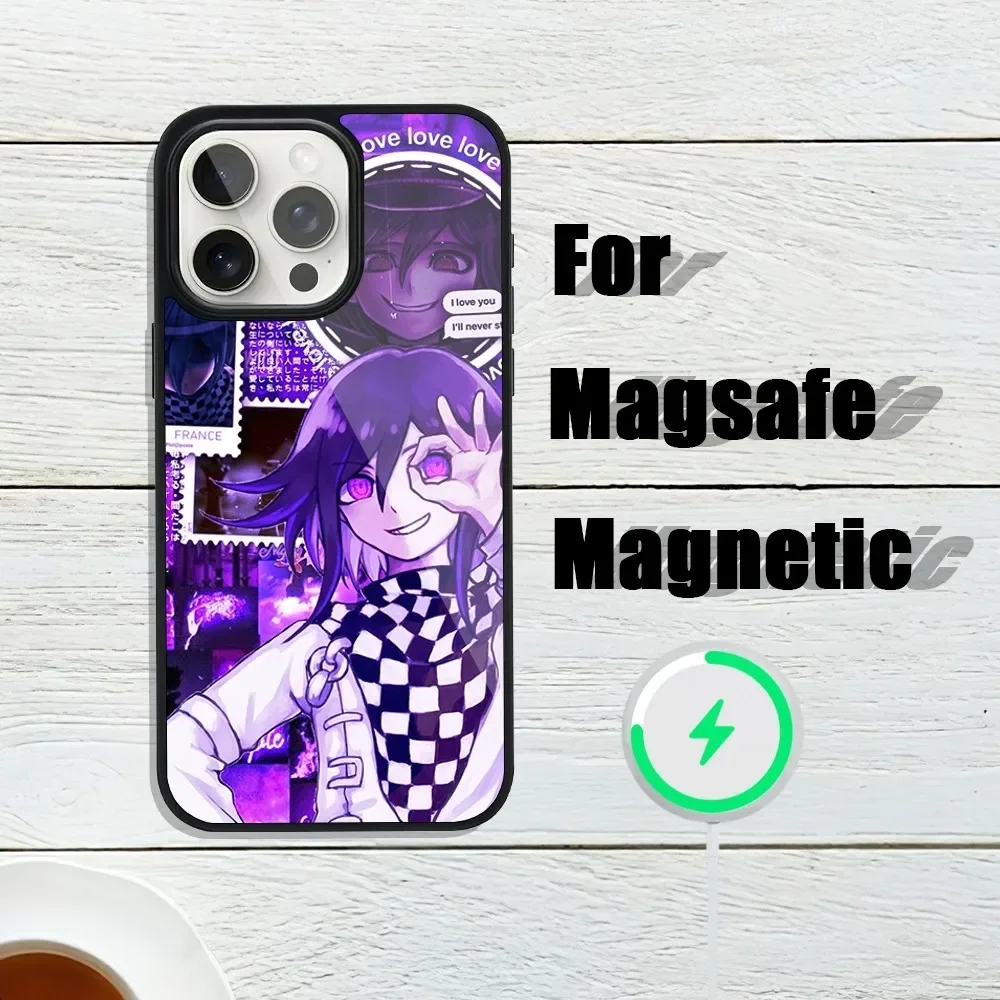 Danganronpa Kokichi Oma Purple Phone Case For iphone 13 Plus 12 14 Mini 11 Max 15 Pro Magsafe Magnetic Wireless Charging Shell