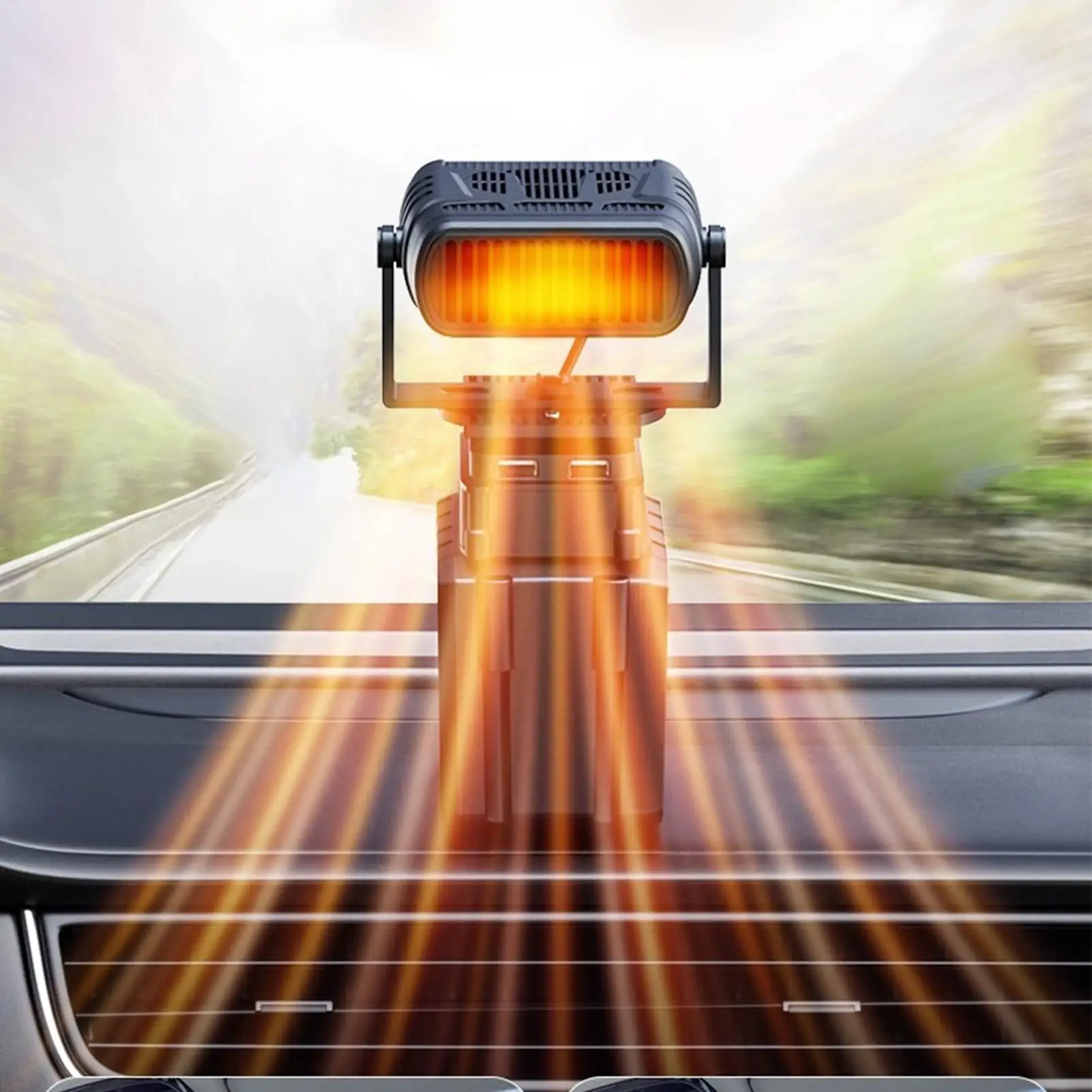 

Car Heater Portable Truck RV Space Heater Window Heating Defogger For Truck Van SUV Sedan Camping Office Indoor Outdoor Room