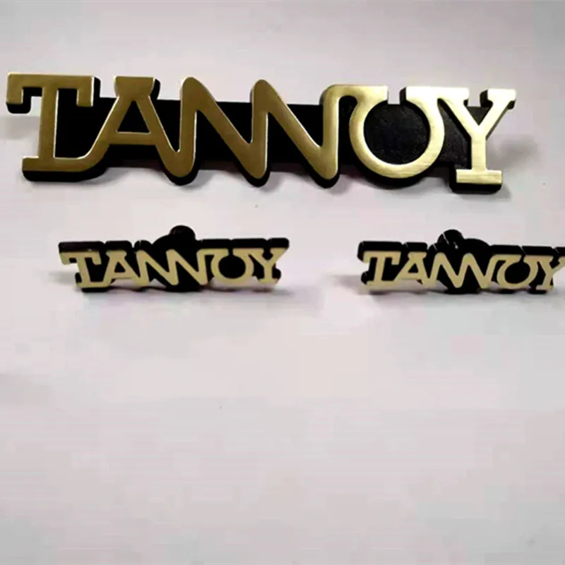 

Make All Kinds Plastic TANNOY Trademark Brand Signage Sign LOGO Nameplate For Audio Amplifier Speaker Loudspeaker Horn