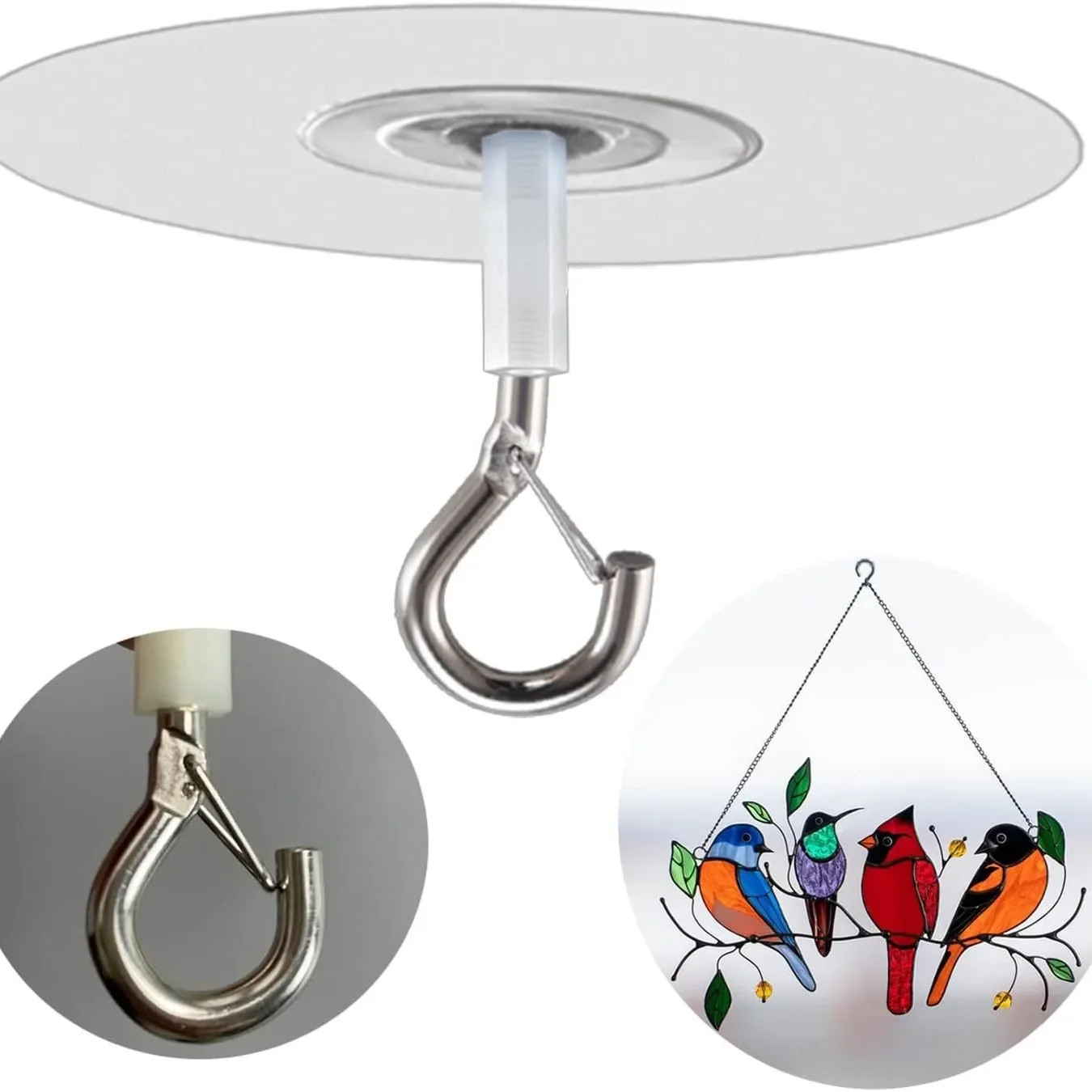 Stick Roof Hooks, Water Resistant Self Adhesive Roof Hooks, Multifunctional Balloon Hooks, Wind Bells