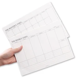 Big Size Weekly Monthly Planners Notebook Time Schedule Memo Pad To Do List Check Agenda Journal Aesthetic Stationery Notepad A4