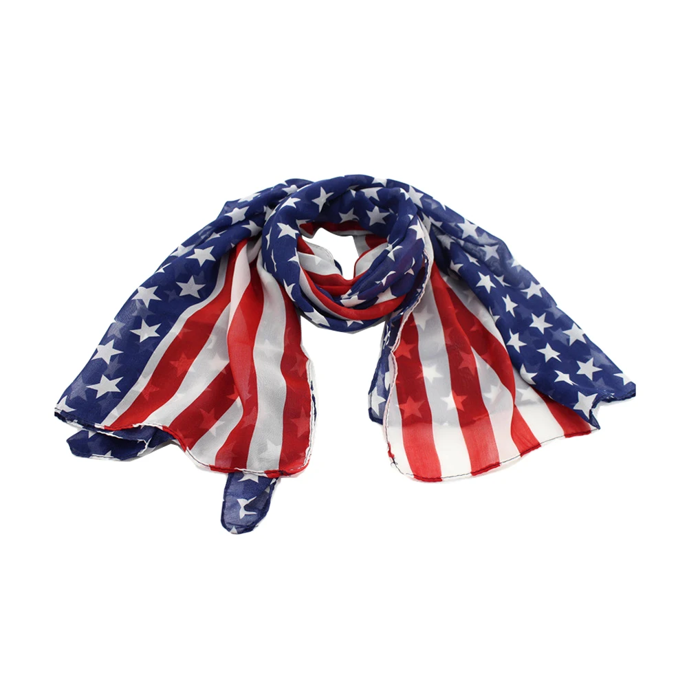 

Scarf Beach Blanket American Flag Chiffon Towel Swimming Mat Miss