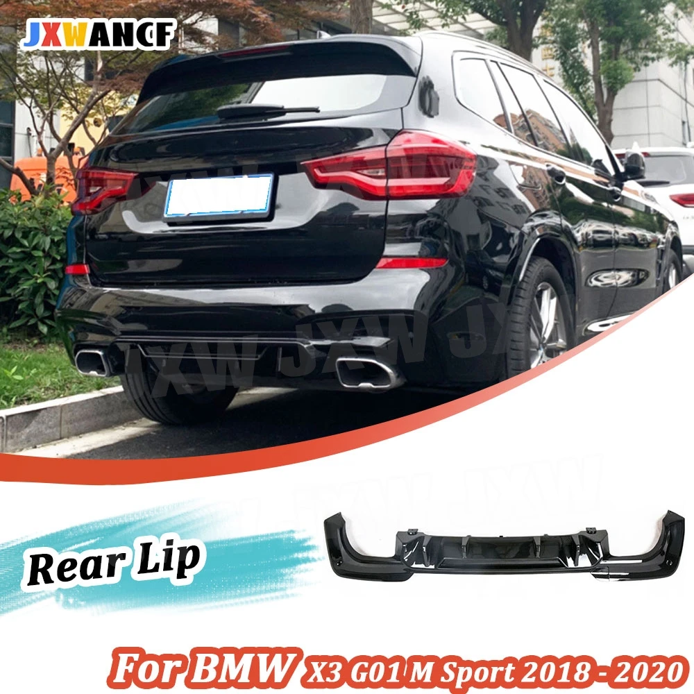 

JXWANCF Carbon Look /Gloss Black Rear Bumper Lip For BMW X3 G01 M Sport 2018 - 2020 Rear Diffuser Bumper Lip