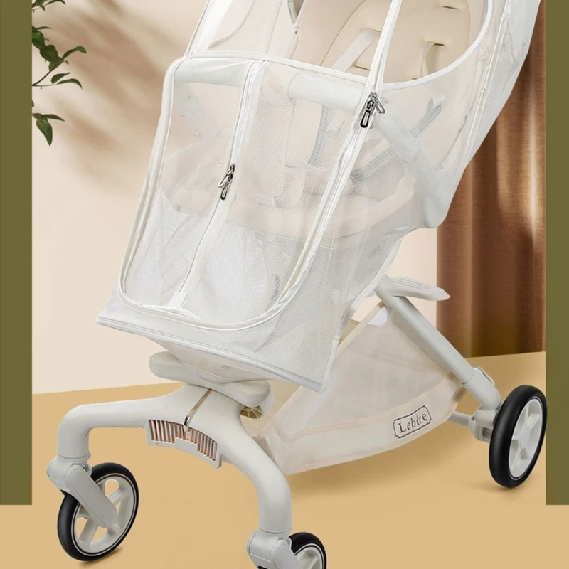 Portable Mosquito Net for Stroller Baby Stroller Sun-shade Stroller Mosquito Net Full-Cover Zipper Mesh Stroller Cover