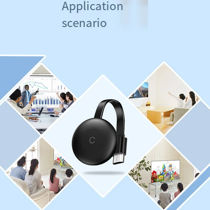 Wireless Display Adapter Wifi Screen Cast Mirroring Media Streaming Receiver For Phone/PC/Tablet To Display TV Projector Durable