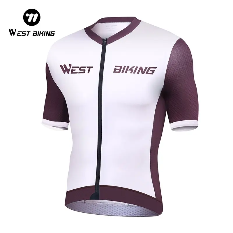 WEST BIKING Cycling Jersey Breathable High Elastic Bib Tops for Bicycle Motorcycle Outdoor Sports Hiking Short Shirt Equipment